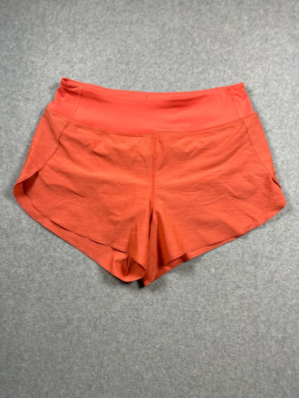 Athleta Run With It Textured 3.5 Short Space Dye Orange Women Size M High Waist